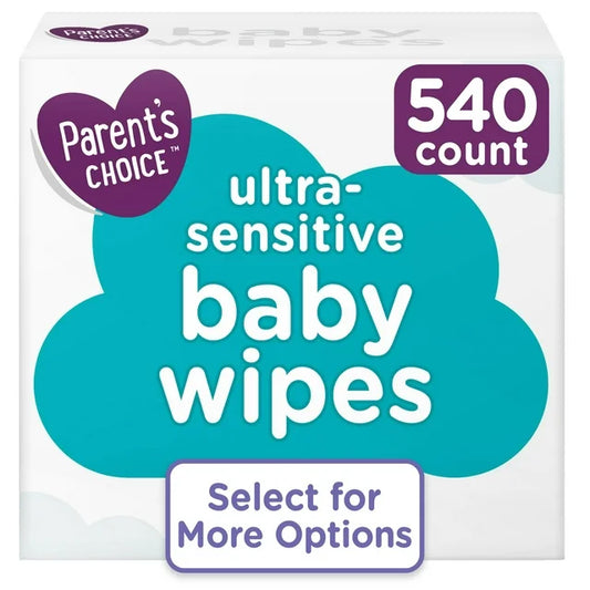 Parent's Choice Ultra-Sensitive Baby Wipes, 540 Count